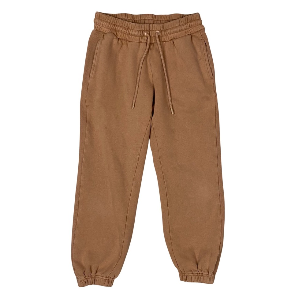 Quince Organic Heavyweight Fleece Boyfriend Sweatpants Women XS Taupe Brown